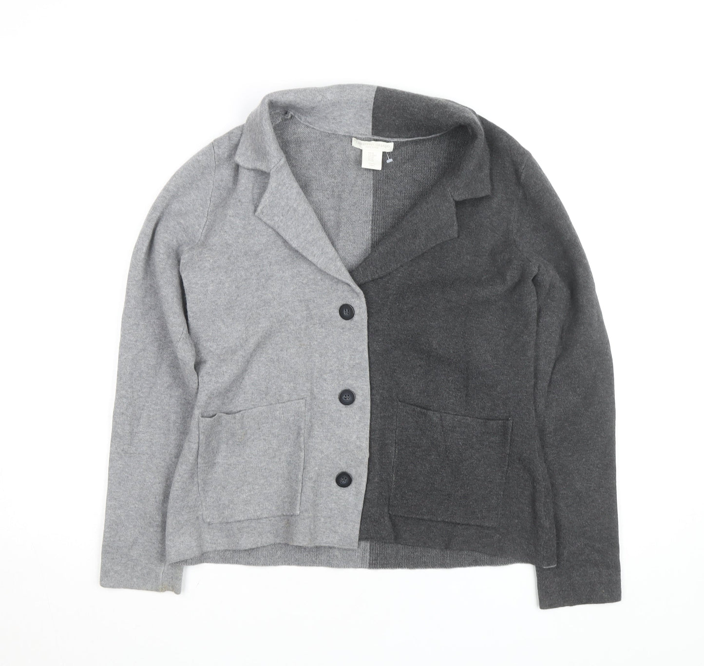 Christian Siriano Women’s Grey Collared Knit Cardigan M