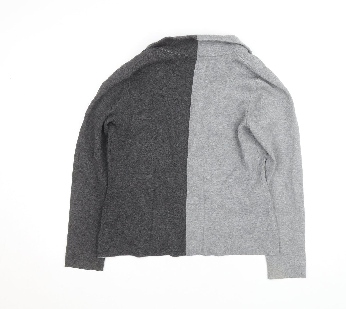 Christian Siriano Women’s Grey Collared Knit Cardigan M