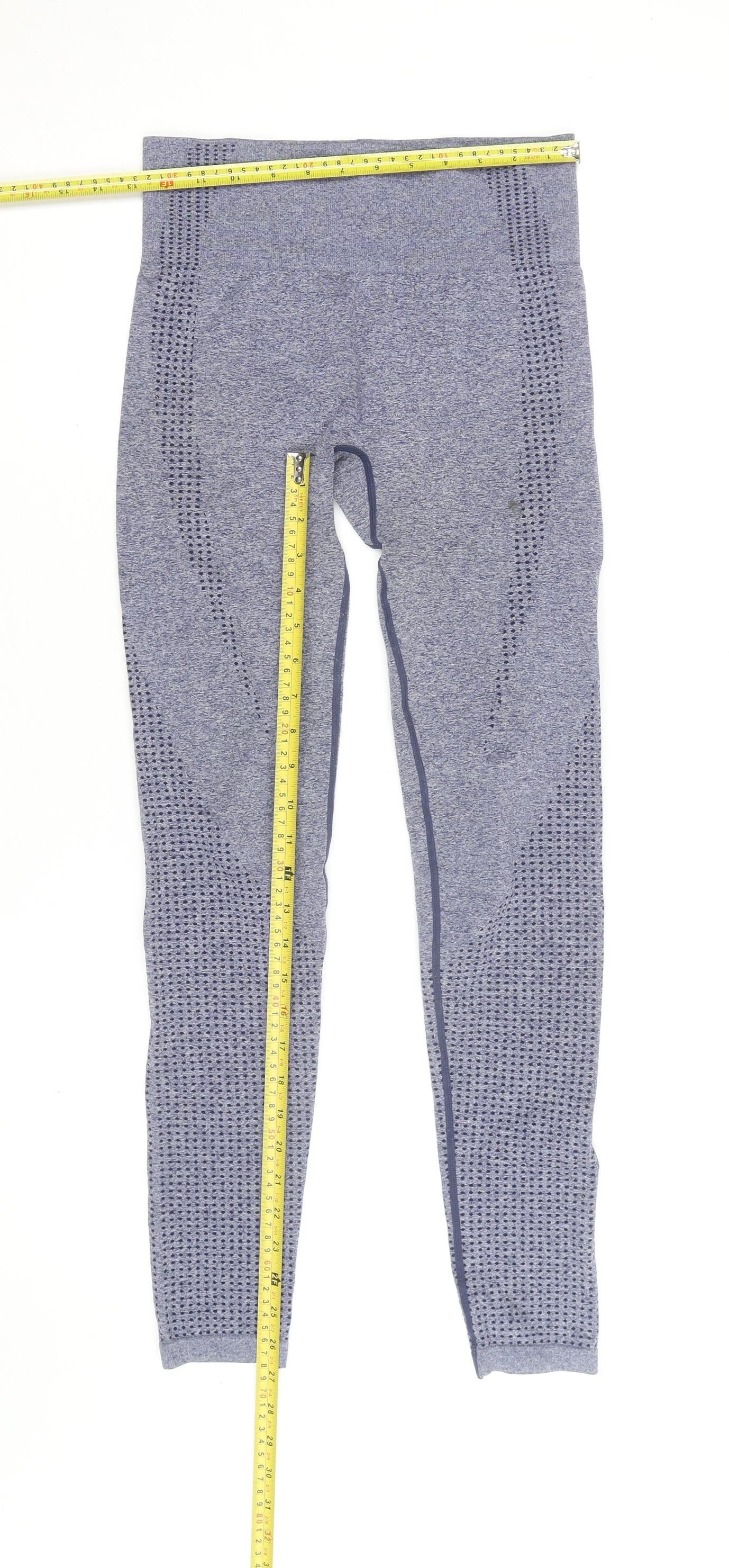 Dunnes Stores Women Blue Seamless Leggings Size S Activewear