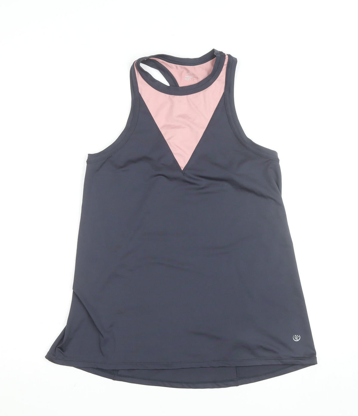 Marks & Spencer Women's Grey & Pink Racerback Tank Top Size S