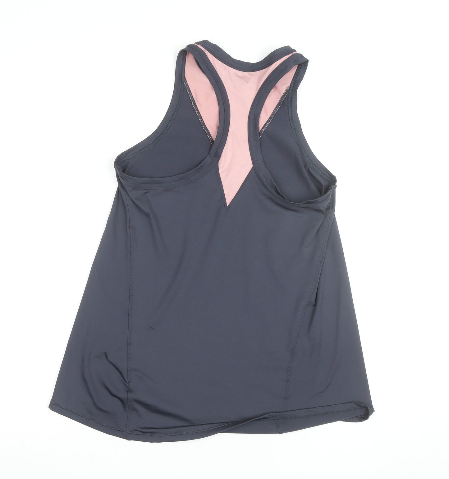 Marks and Spencer Women's Grey & Pink Racerback Tank Top Size S