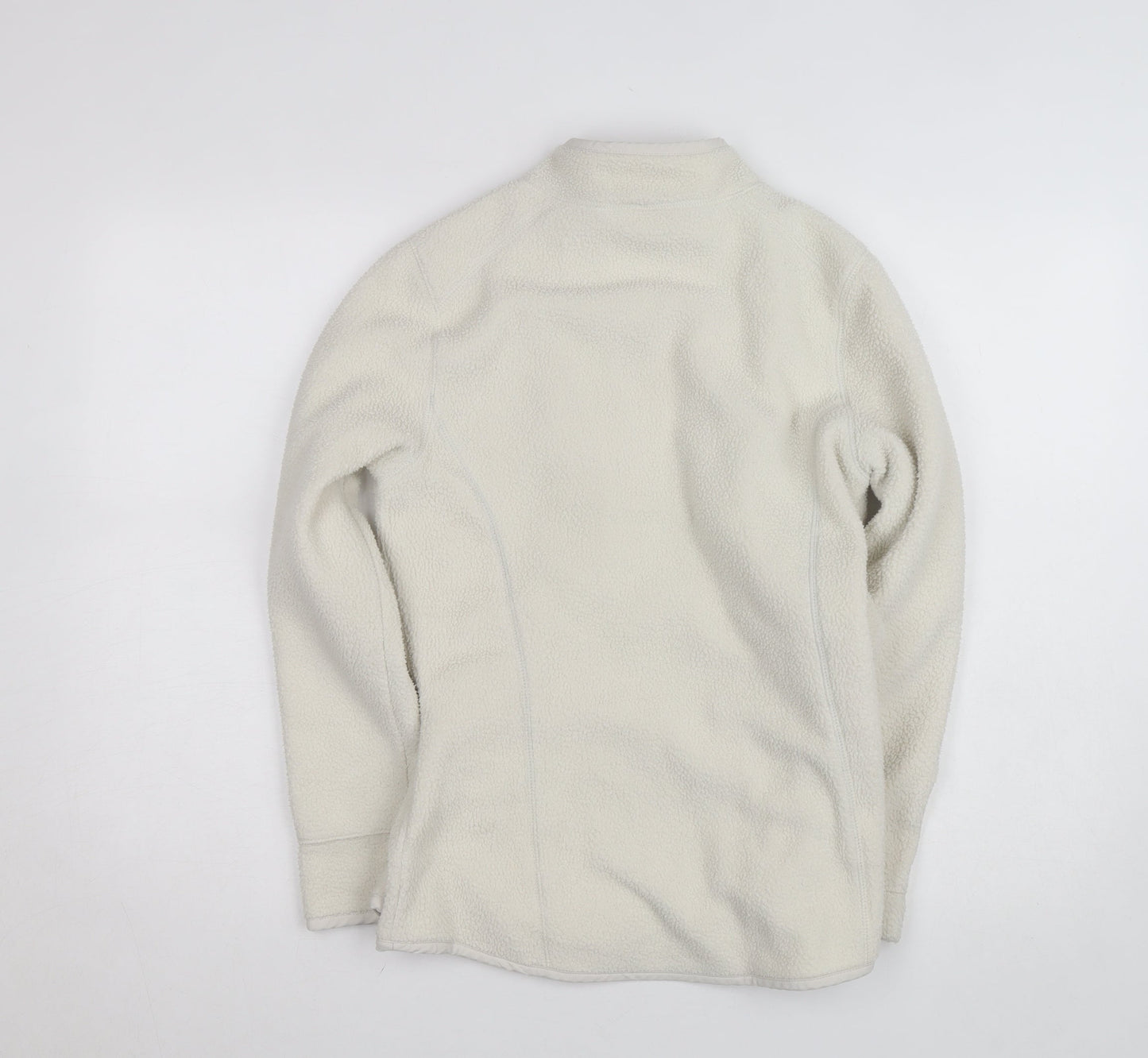 Joules Women's Ivory Full Zip Fleece Jumper Size 8 Classic Fit
