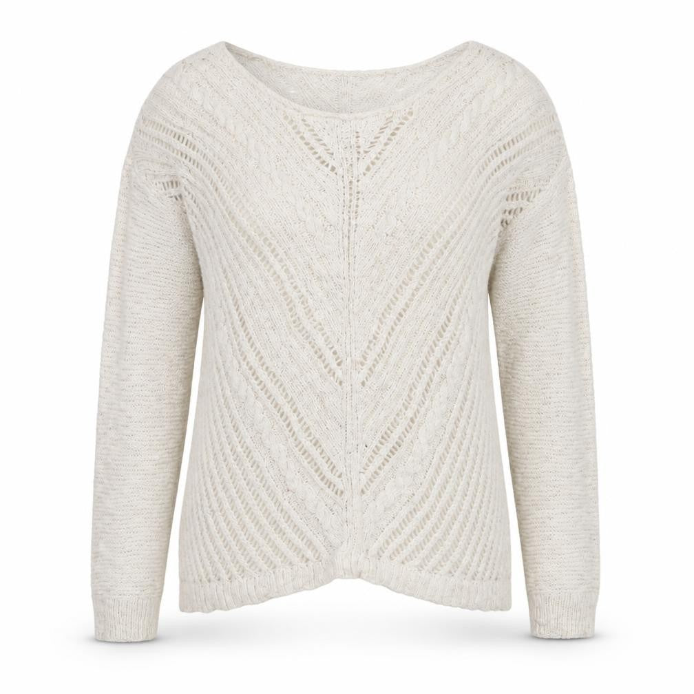 American Eagle Outfitters Women’s Ivory Open-Knit Cotton Jumper Size S