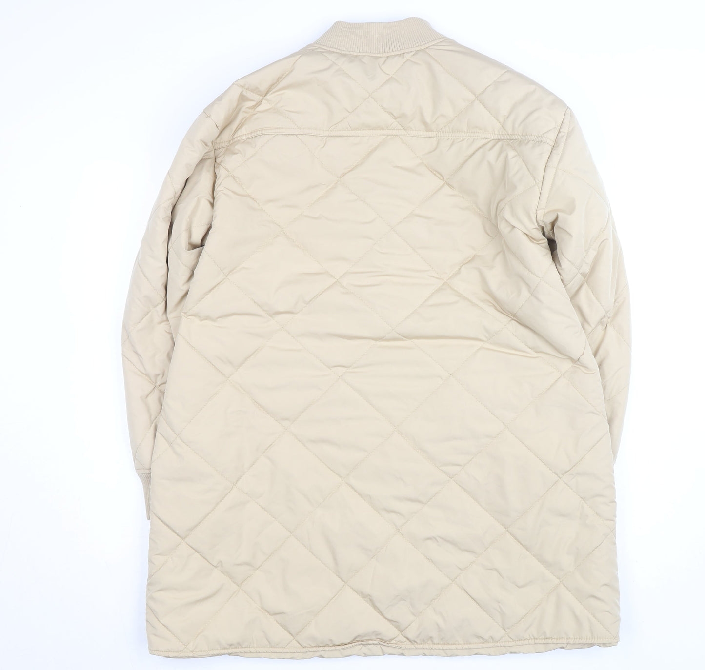 Dunnes Women Beige Quilted Long Jacket Size L