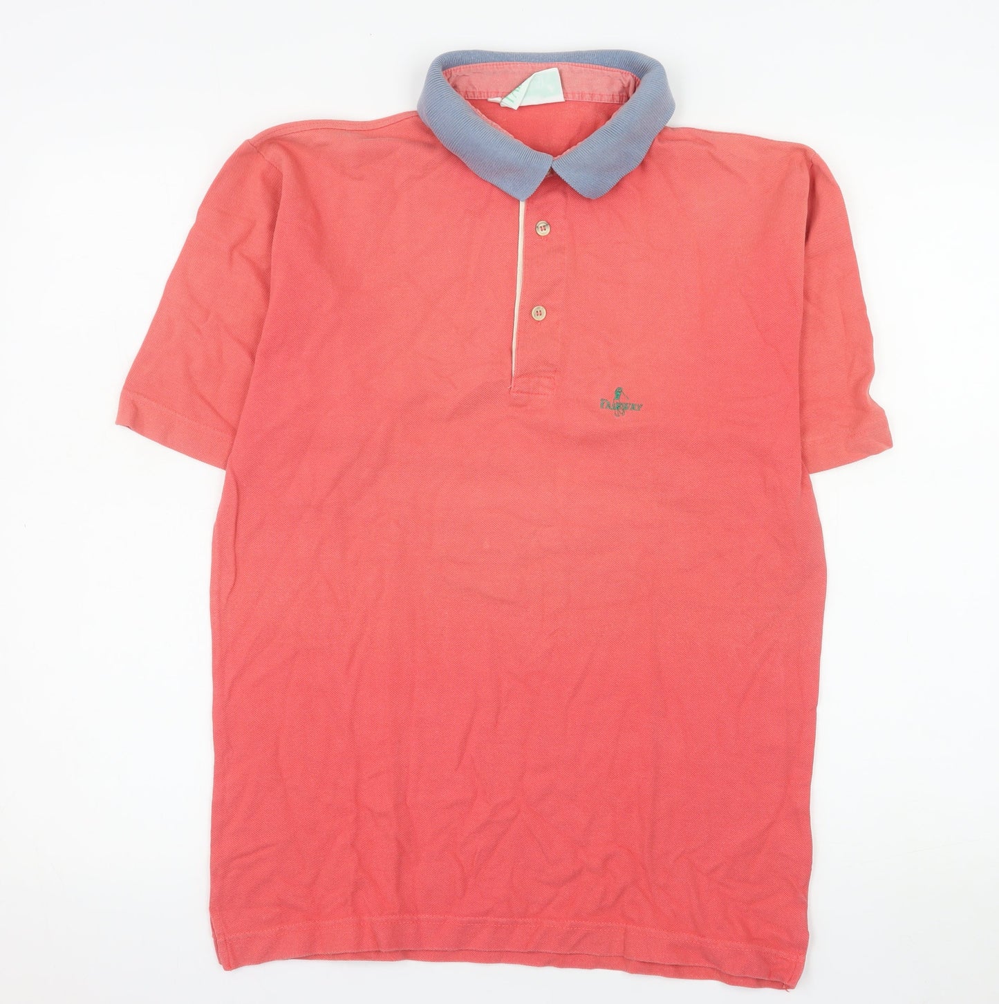 Fairway Men's Pink Cotton Golf Polo Shirt Medium