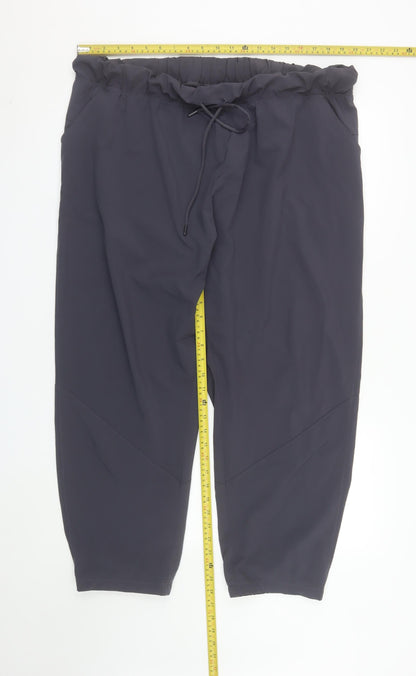 Back view of Dunnes Men’s Black XL Jogger Trousers Polyester Blend