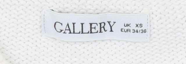 Gallery Women's Multicoloured Striped Knit Crew Neck Jumper XS