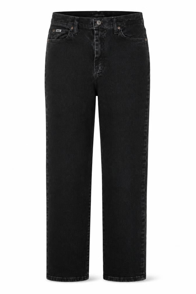 Lee Womens Black Relaxed Straight Leg Jeans Size 8 Long