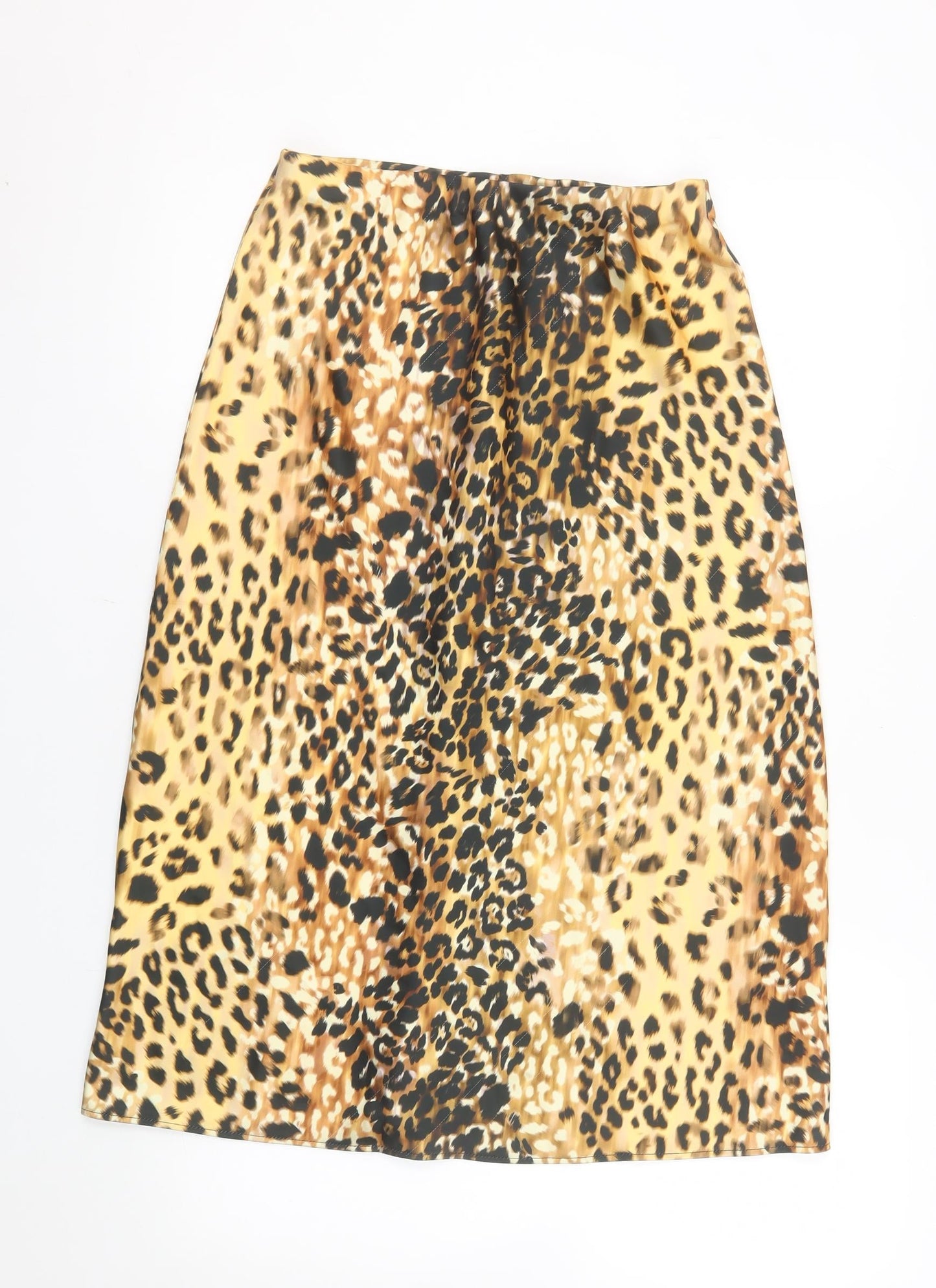 Lipsy Women’s Brown Leopard Print Pencil Skirt Size 10