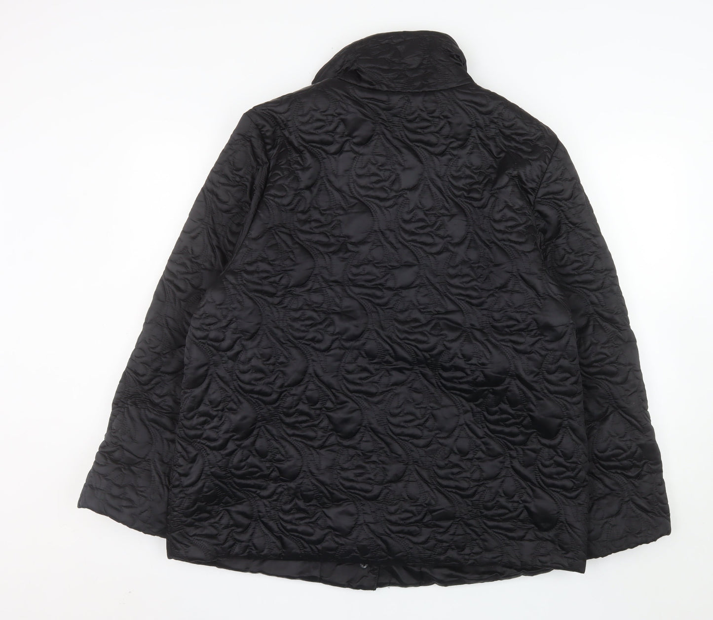Steilmann Women's Black Quilted Mid-Length Coat Size 14
