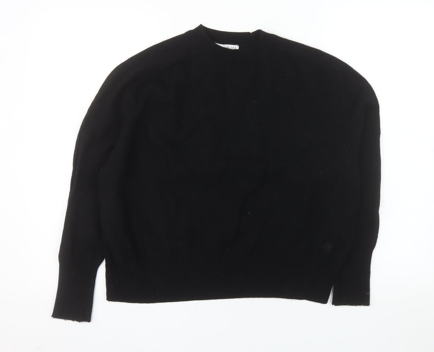 Sinead Keary Womens Black Wool Cashmere Crew Neck Jumper Size S