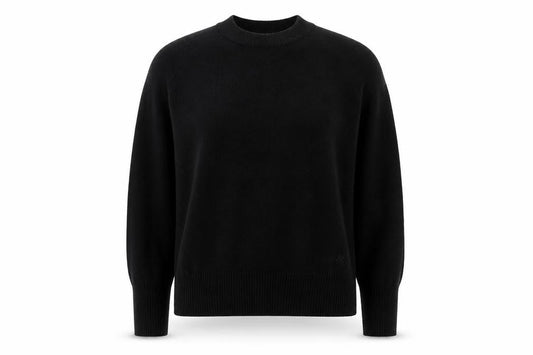 Sinead Keary Womens Black Wool Cashmere Crew Neck Jumper Size S