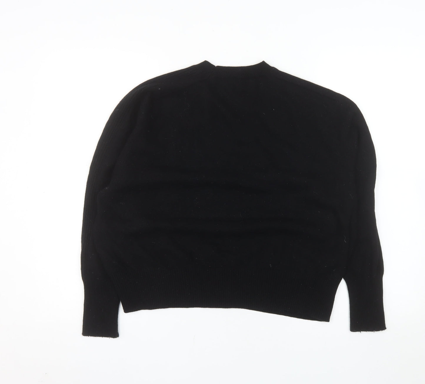 Sinead Keary Womens Black Wool Cashmere Crew Neck Jumper Size S