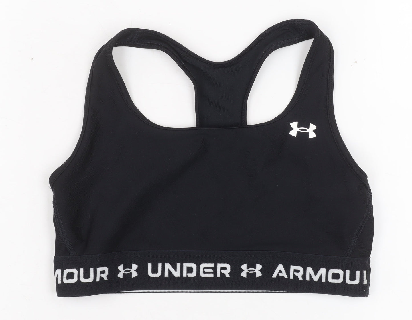 Under Armour Women Black S Racerback Medium Support Sports Bra