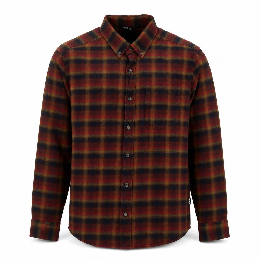 Eddie Bauer Men's Multicoloured Flannel Plaid Button-Up Shirt M