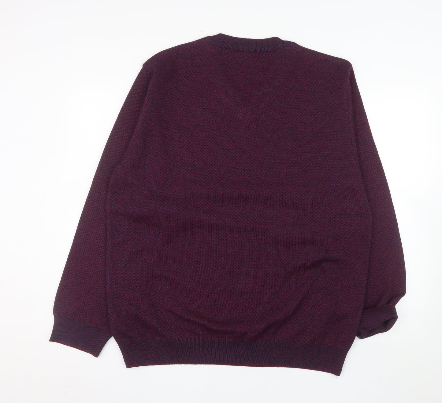 Swallow Men’s Purple Wool Blend V-Neck Classic 2XL Jumper