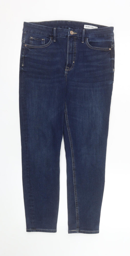 Marks and Spencer Women's Blue Skinny Stretch Jeans Size 12 Short