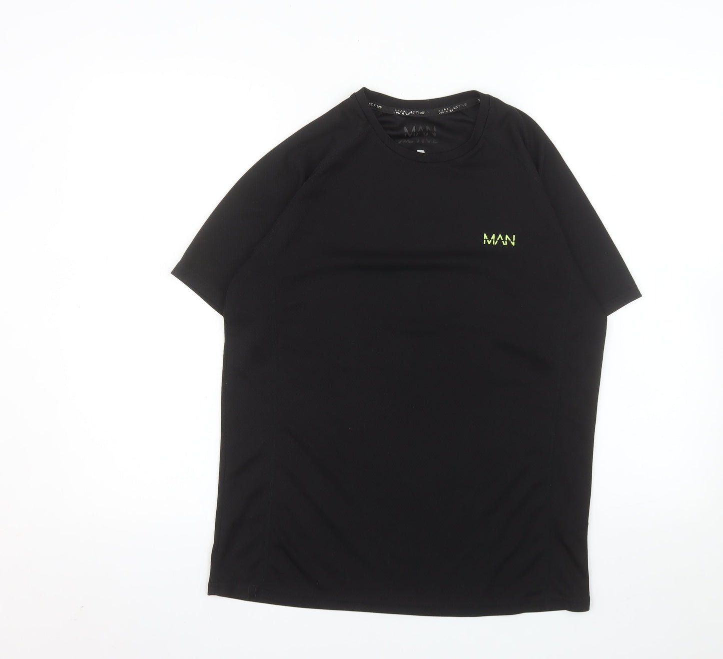 MAN Active Men's Black Medium Athletic T-Shirt Lightweight