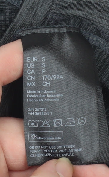 H&M Men Grey Short Sleeve Training T-Shirt Size S Slim Fit