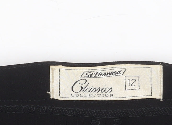 St. Bernard Women's Black Size 12 Dress Pants Trousers