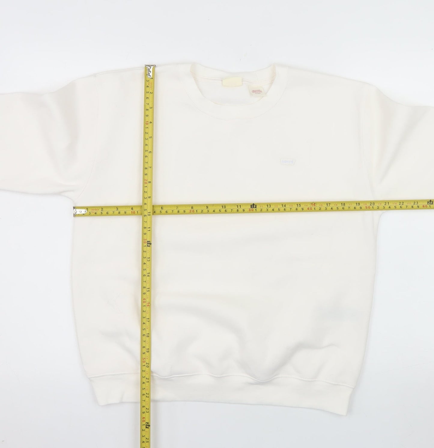 Levi's Womens Ivory Crew Neck Pullover Sweatshirt XS