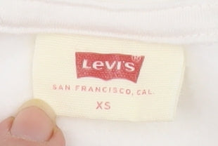 Levi's Womens Ivory Crew Neck Pullover Sweatshirt XS