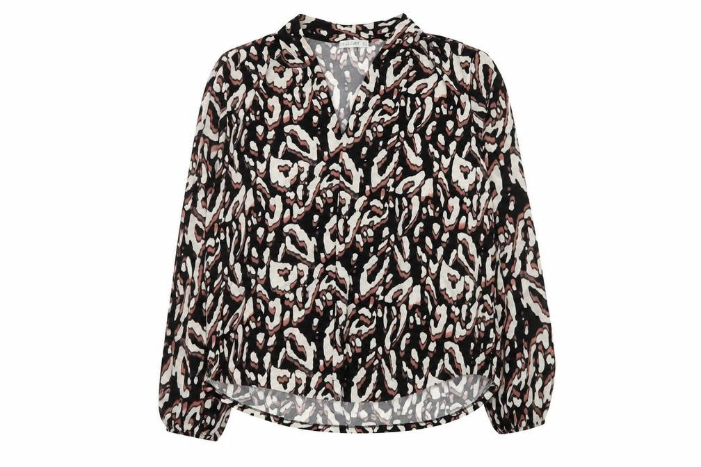 Gallery Womens Multicoloured Animal Print V-Neck Wrap Blouse UK20
