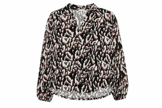 Gallery Womens Multicoloured Animal Print V-Neck Wrap Blouse UK20