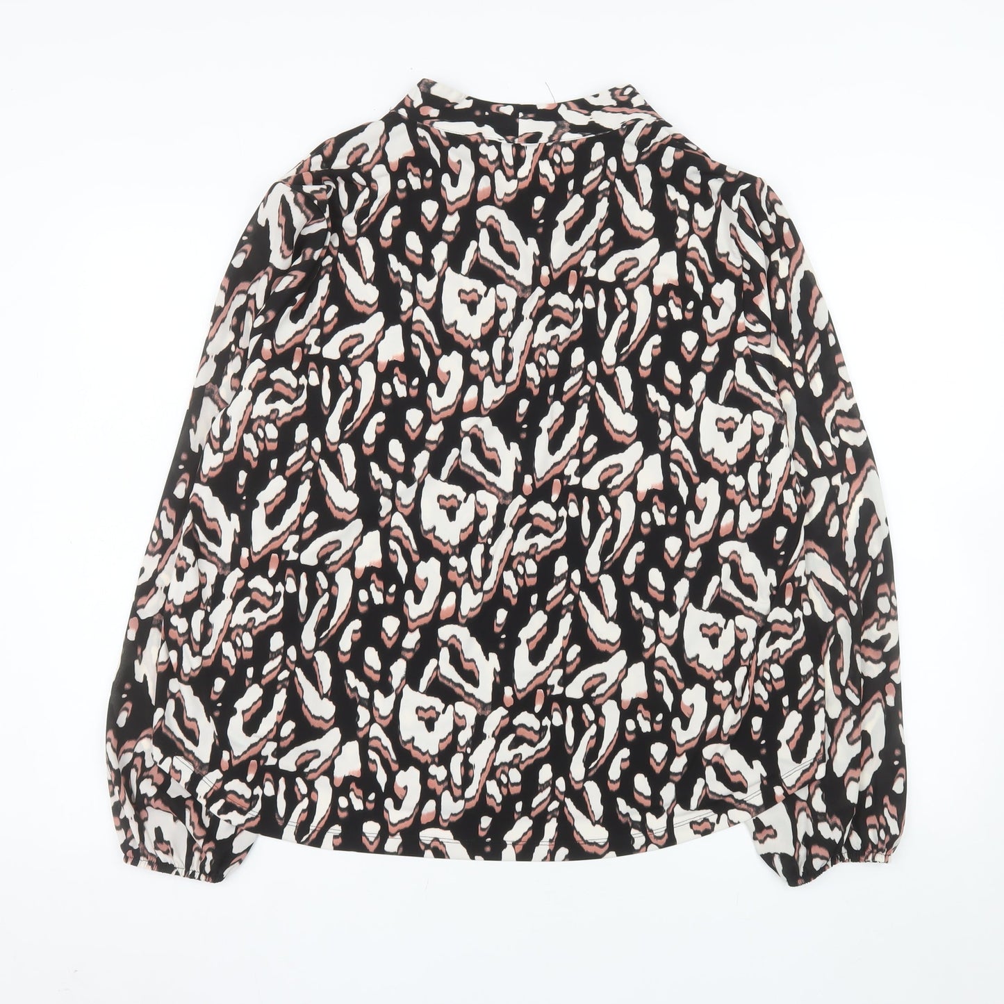 Gallery Womens Multicoloured Animal Print V-Neck Wrap Blouse UK20