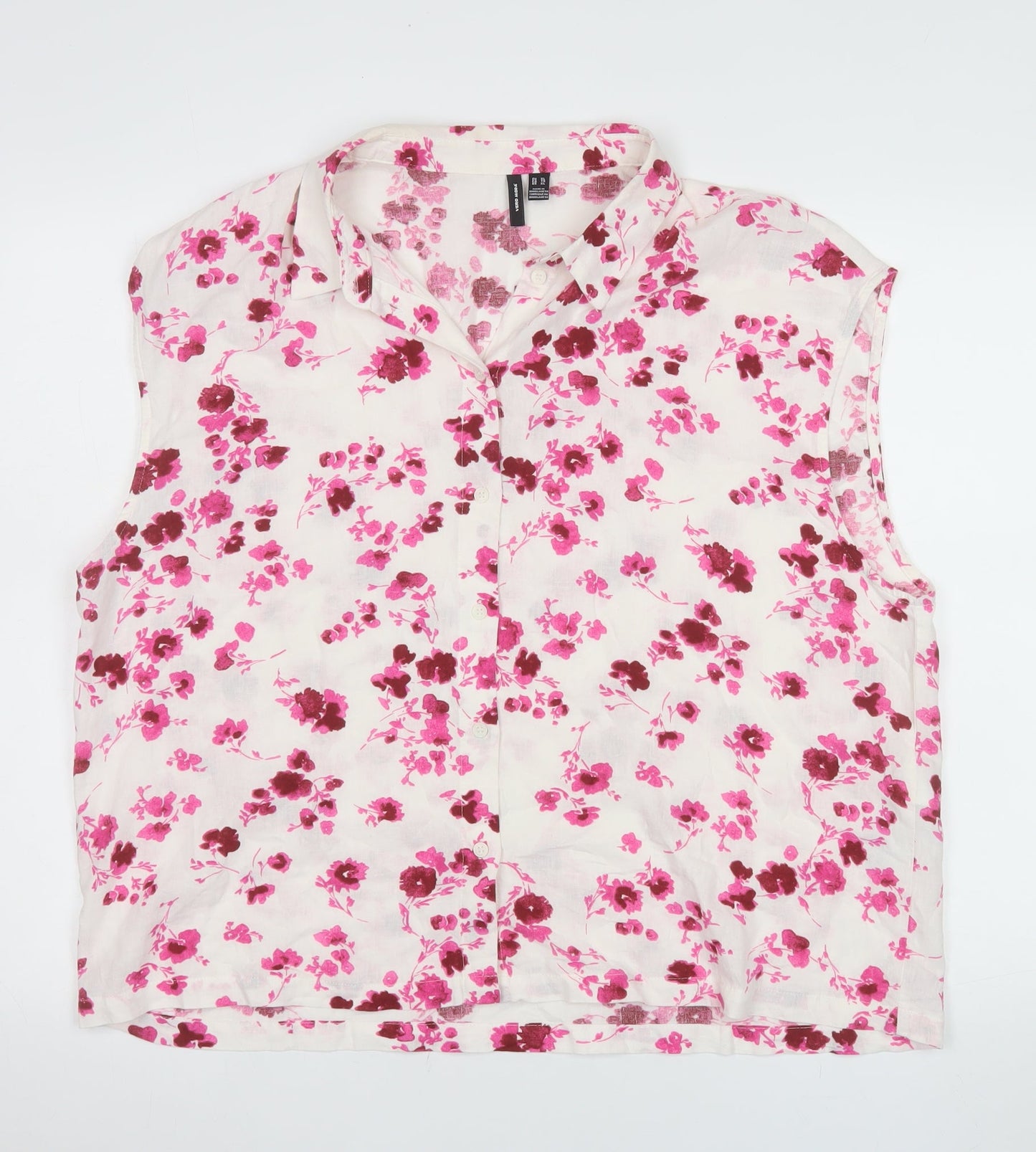 Vero Moda Women's Multicoloured Floral Linen Blouse XL