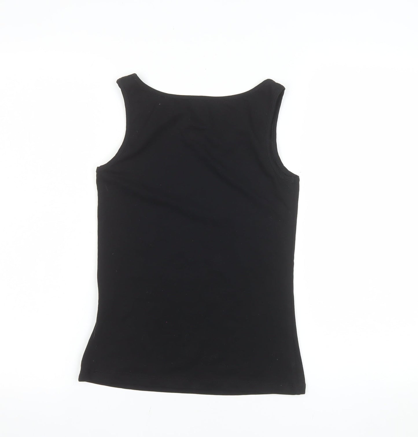 H&M Girls Black Organic Cotton Tank Top Size 14 Years Basic Sleeveless