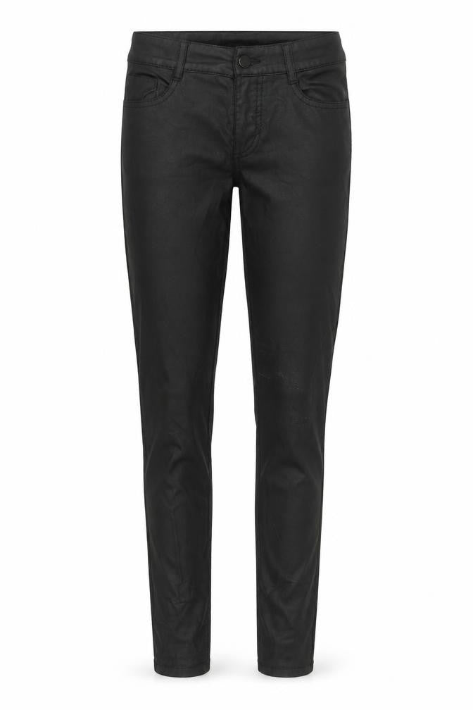 VILA Women's Black Skinny Faux Leather Look Stretch Trousers S