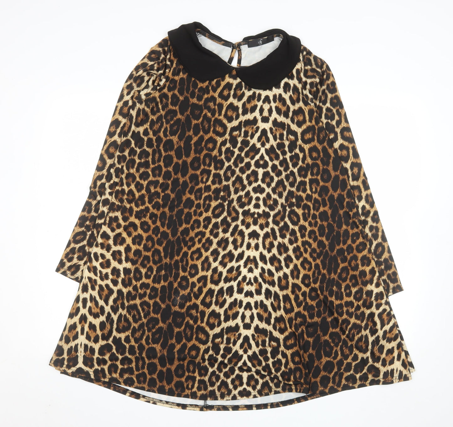 Fearne Cotton Women’s Brown Leopard Print Shift Dress Size 10
