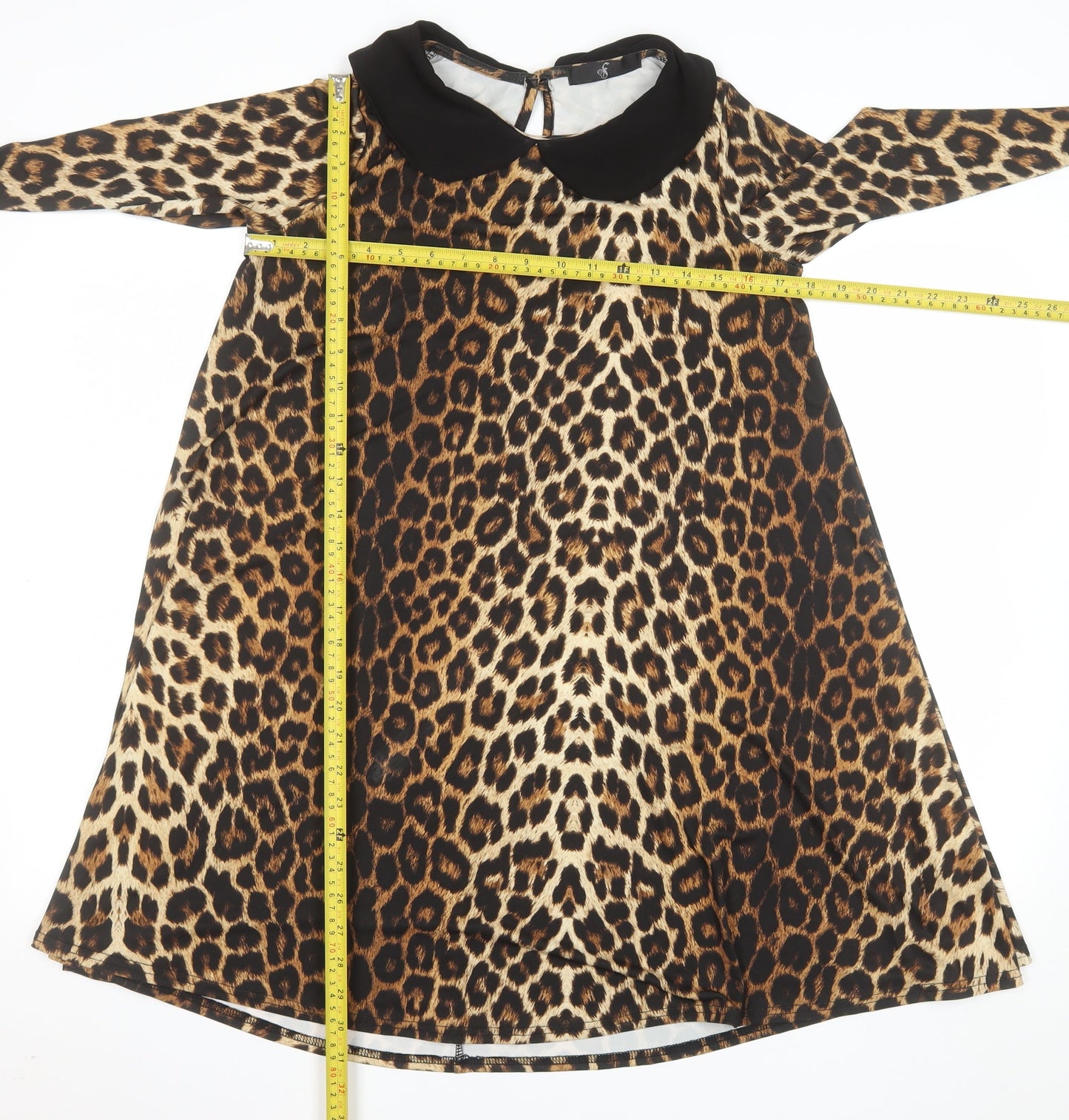 Fearne Cotton Women’s Brown Leopard Print Shift Dress Size 10