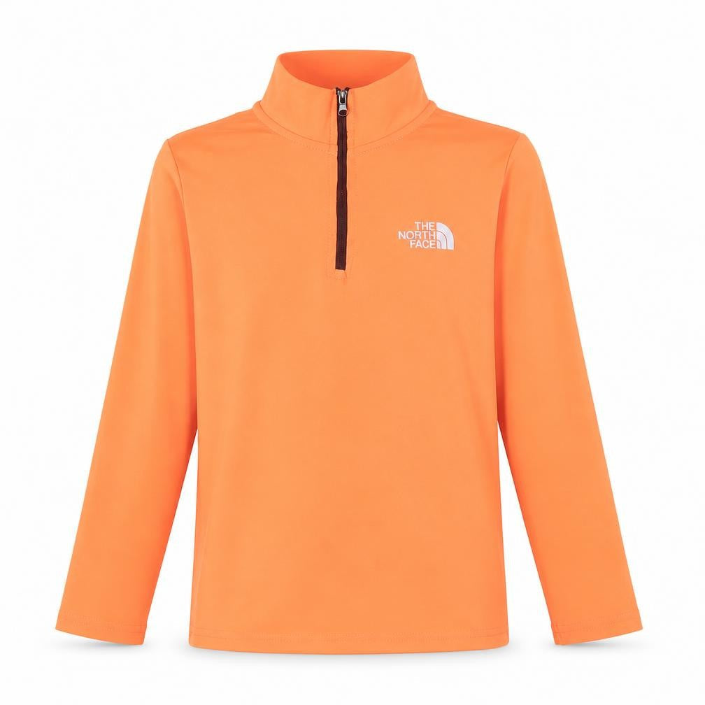 The North Face Boys Orange 10 Years 1/4 Zip Performance Sweatshirt