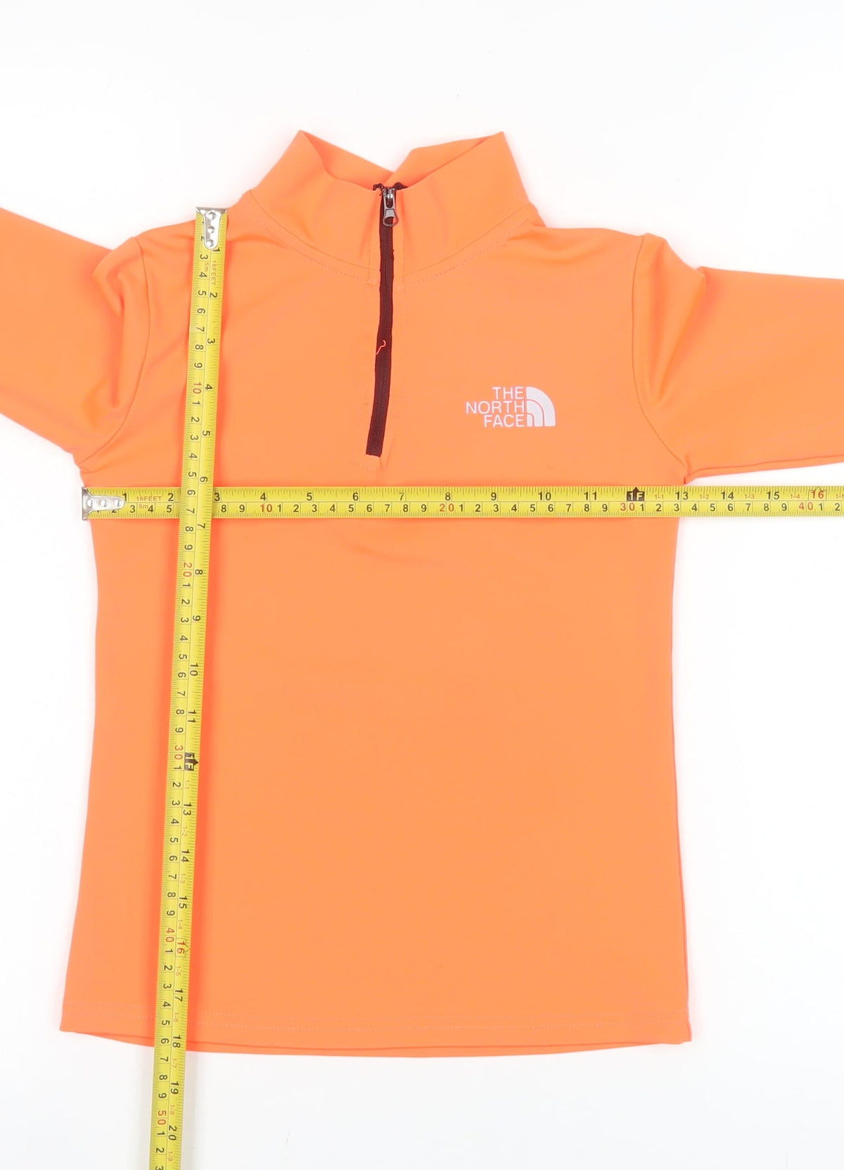 The North Face Boys Orange 10 Years 1/4 Zip Performance Sweatshirt