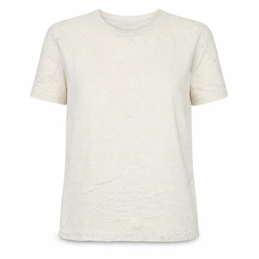 River Island Women Beige Viscose Short Sleeve Crew Neck T-Shirt Size 12