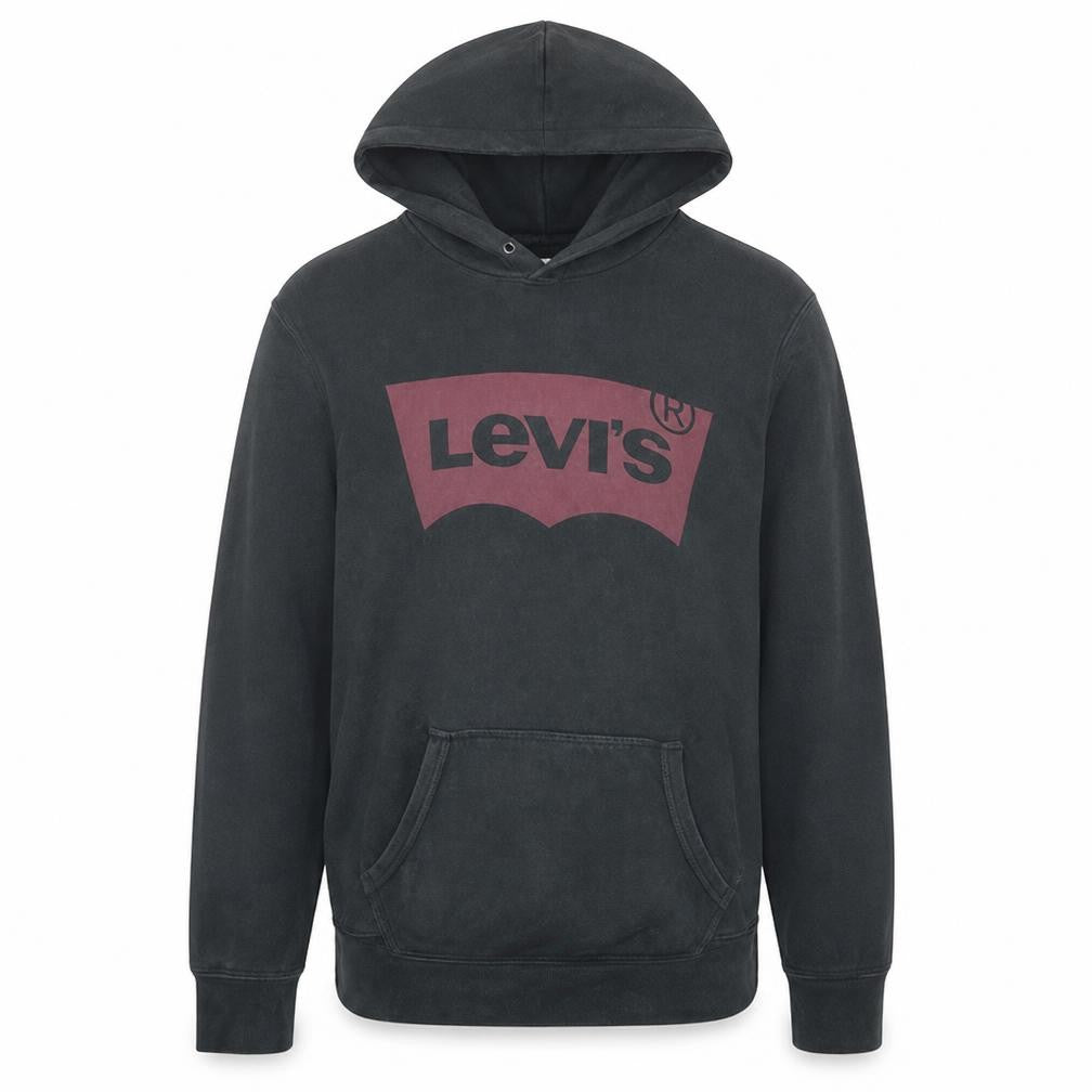 Levi's Men's Black Pullover Hoodie Small Regular Fit Fleece Logo