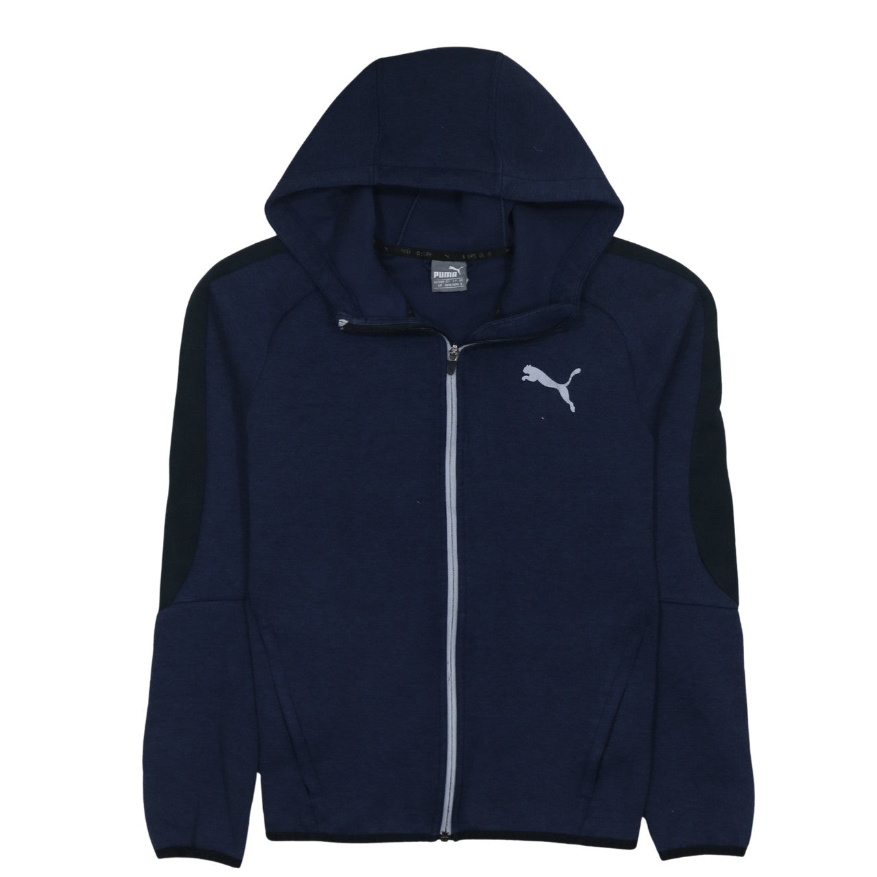 Puma Men's Blue Full Zip Hoodie Size S Lightweight Sportswear