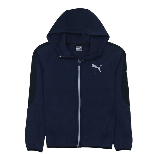 Puma Men's Blue Full Zip Hoodie Size S Lightweight Sportswear
