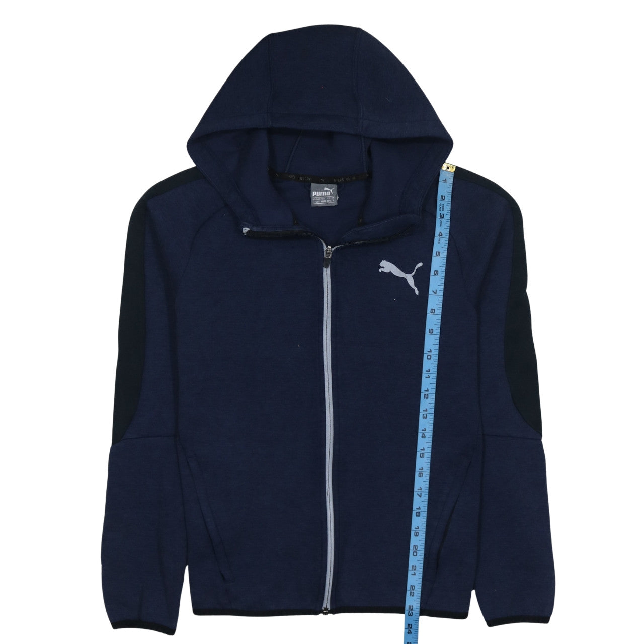 Puma Men's Blue Full Zip Hoodie Size S Lightweight Sportswear