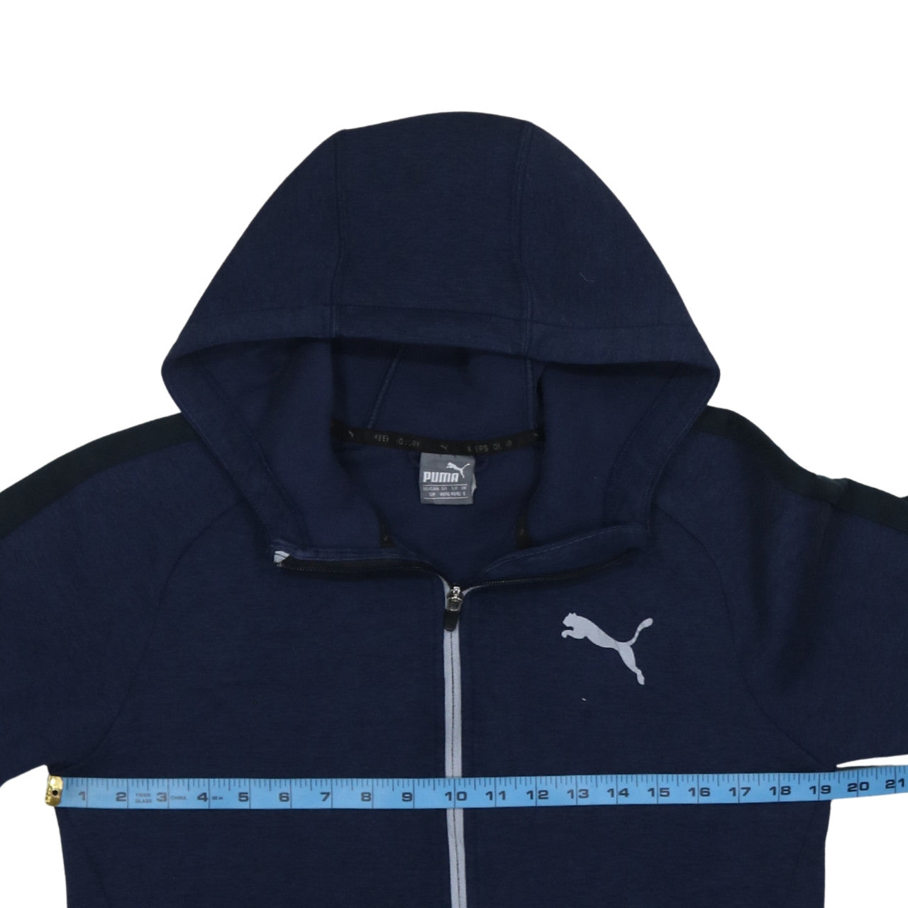 Puma Men's Blue Full Zip Hoodie Size S Lightweight Sportswear