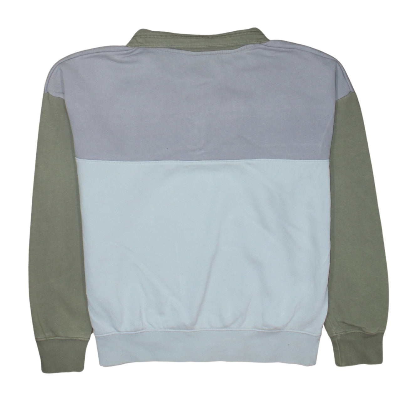 Nike Women’s Grey & Khaki 1/4 Zip Logo Sweatshirt Size S