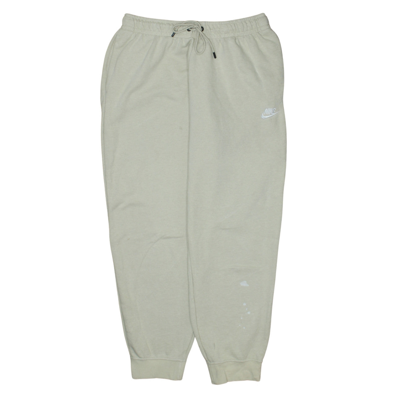 Nike Men's Beige Jogger Sweatpants M Cotton Blend Drawstring Waist