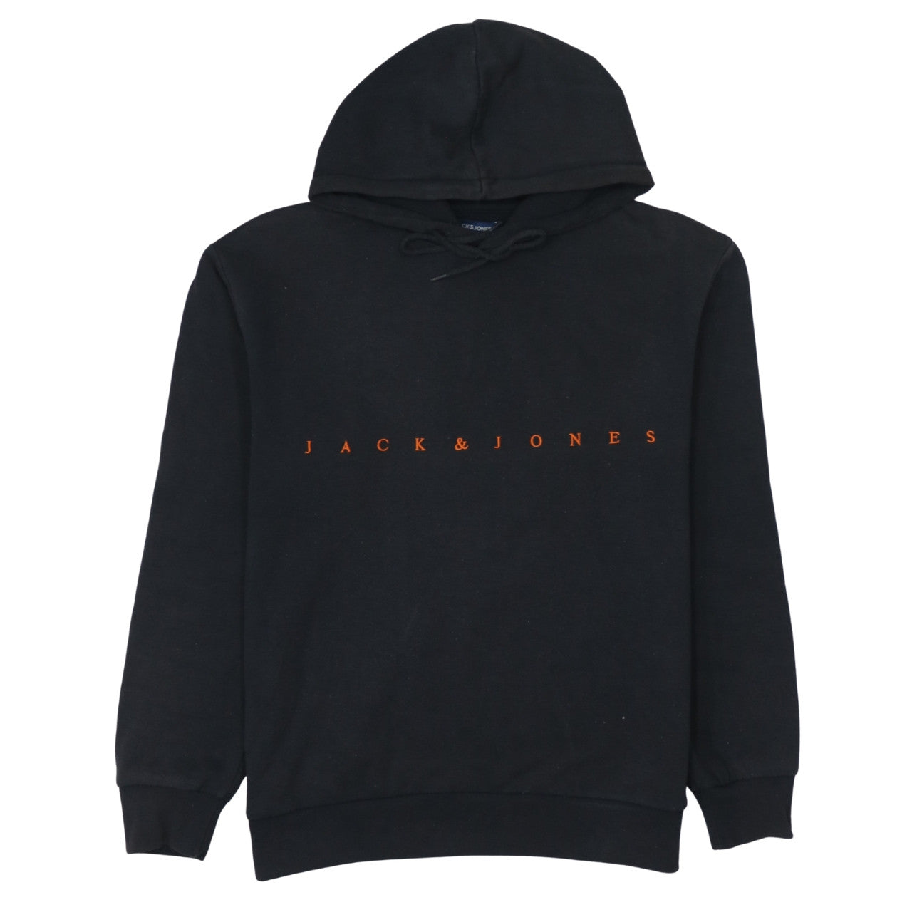 Jack & Jones Men's Black Pullover Hoodie L Classic Logo Fleece