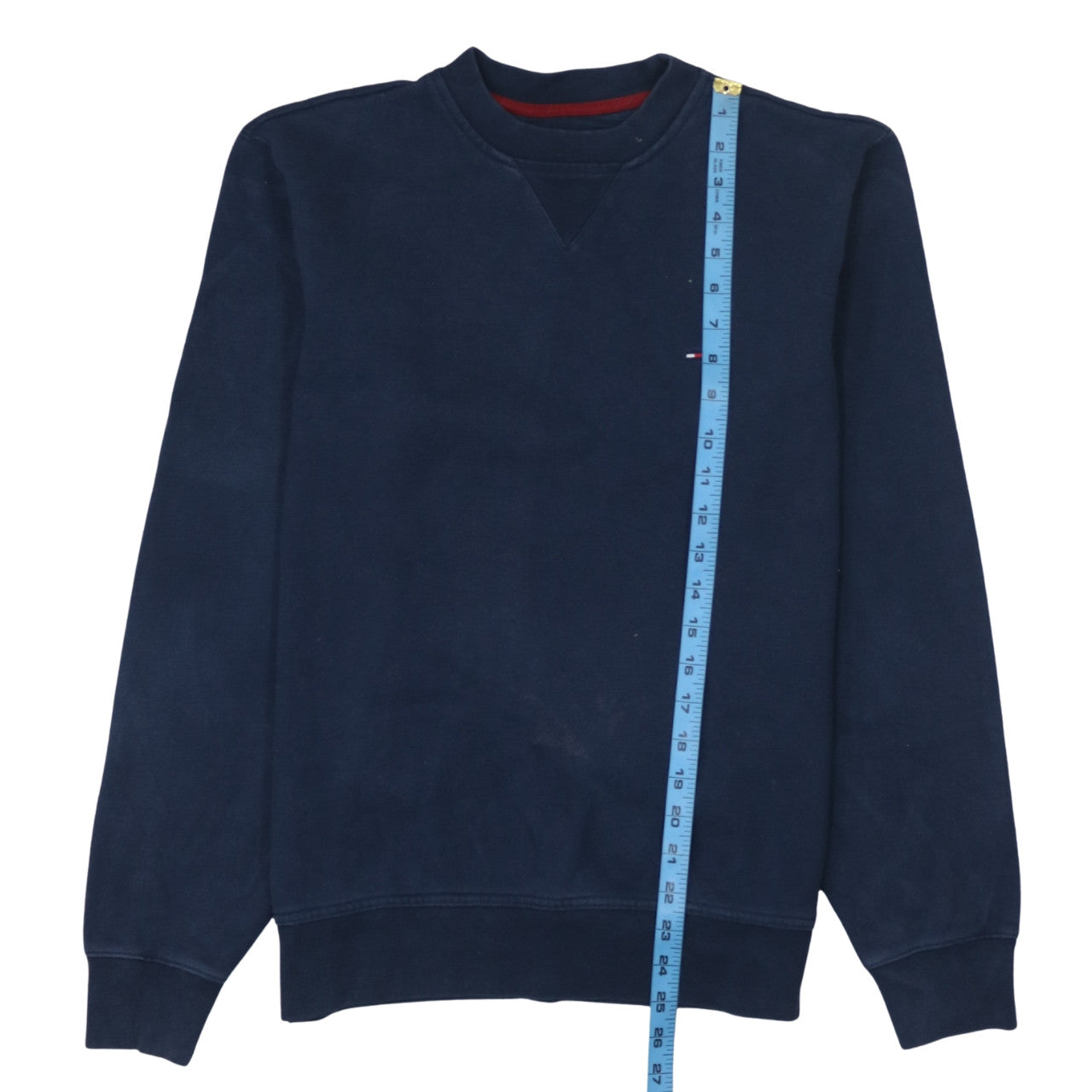 Tommy Hilfiger Men's Blue Crew Neck Pullover Sweatshirt Small