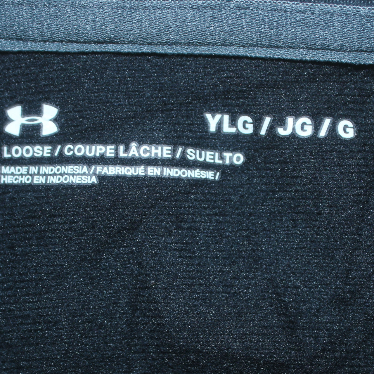 Under Armour Boys Grey Black Track Jacket YLG 13 Years Full Zip Polyester