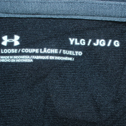Additional view of Under Armour boys’ grey black track jacket ylg 13 years full zip polyester