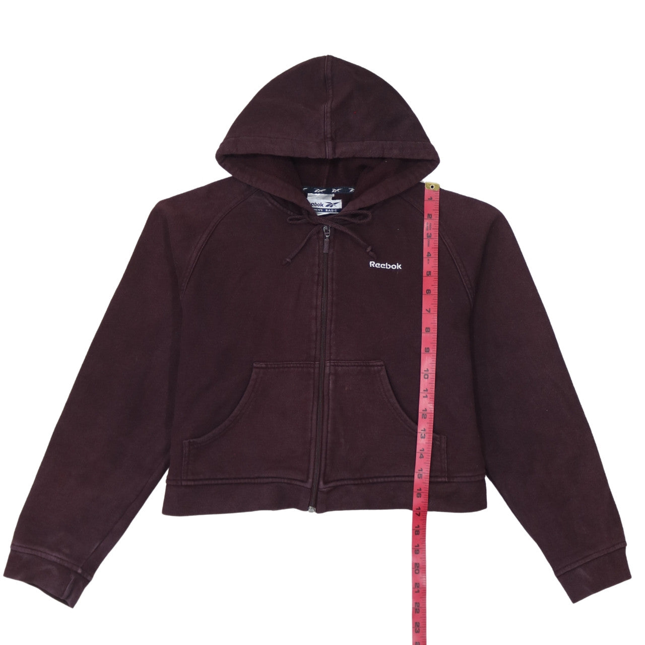 Reebok Women's Maroon Full Zip Hoodie Size L Classic Fit