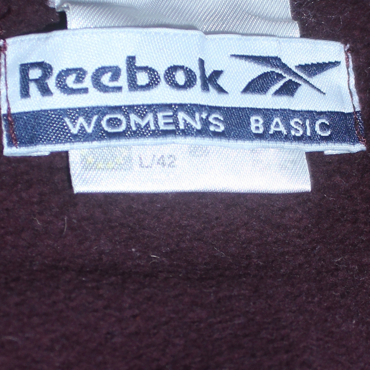 Reebok Women's Maroon Full Zip Hoodie Size L Classic Fit